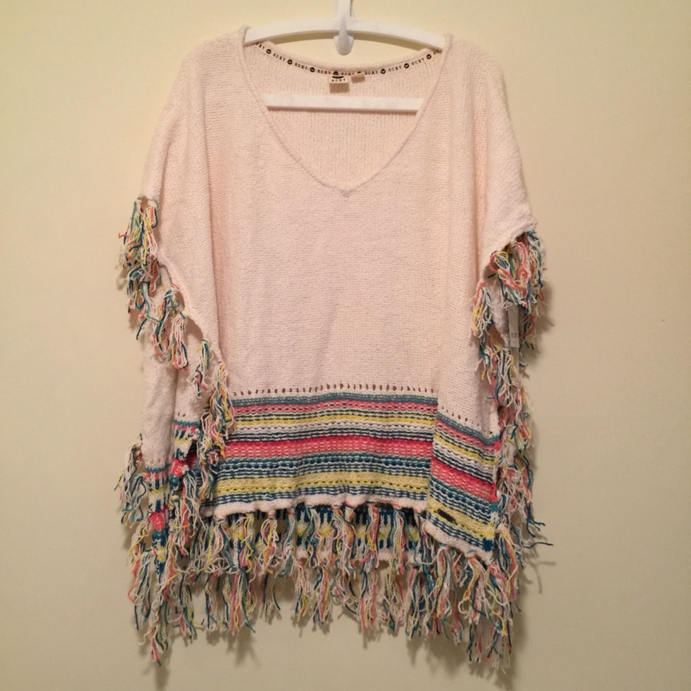 Roxy sweater poncho size XS NWT